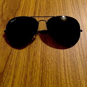 Ray•Bans Polarized Total Black Aviators
